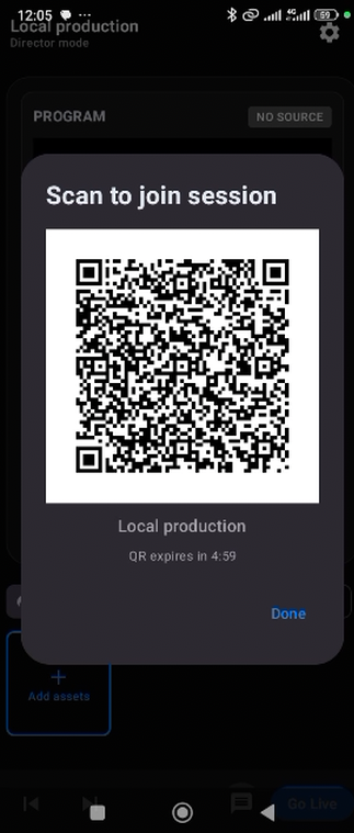 Scan to join LivCast session